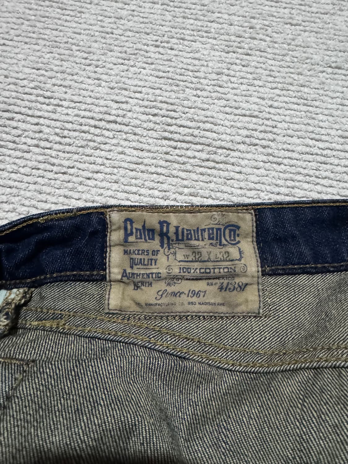 폴로 랄프로렌 클래식 버튼 데님 팬츠 (32x32) 상품이미지4