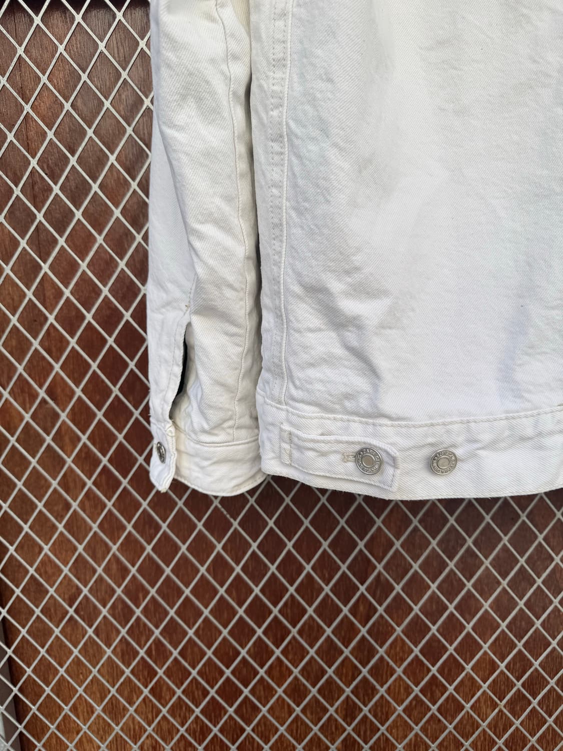zara 자라 코듀로이 골덴 카라 화이트 데님 워크자켓 M 상품이미지5