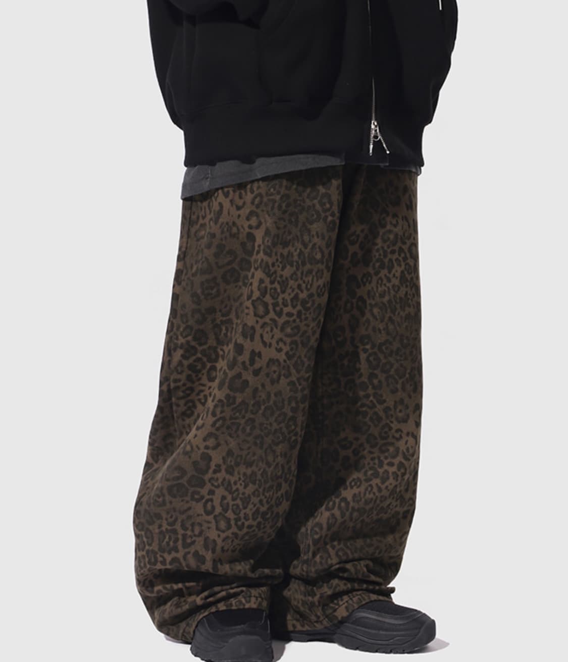 Doz 레오파드 워싱 와이드 팬츠 상품이미지2