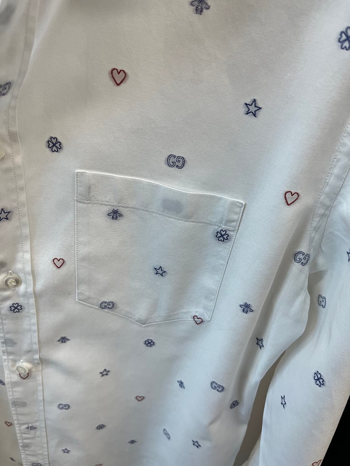 100) 구찌 로고패턴 화이트 셔츠  상품이미지5