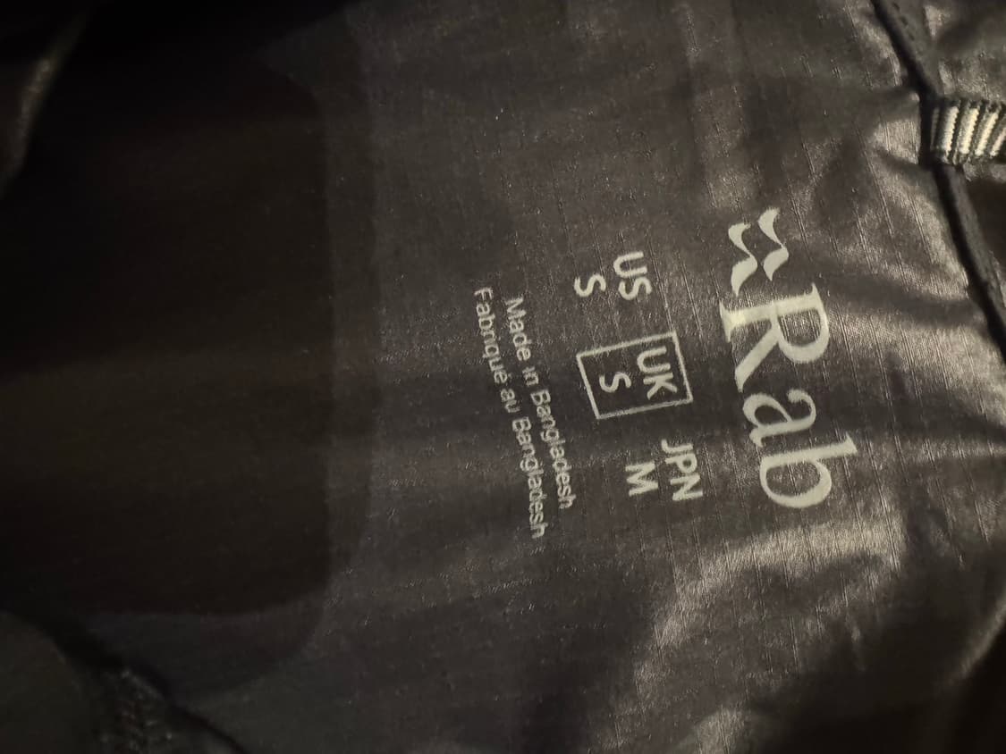 Rab 랩 바람막이 윈드개더 후디 자켓 블랙 UK S JPN M 상품이미지2