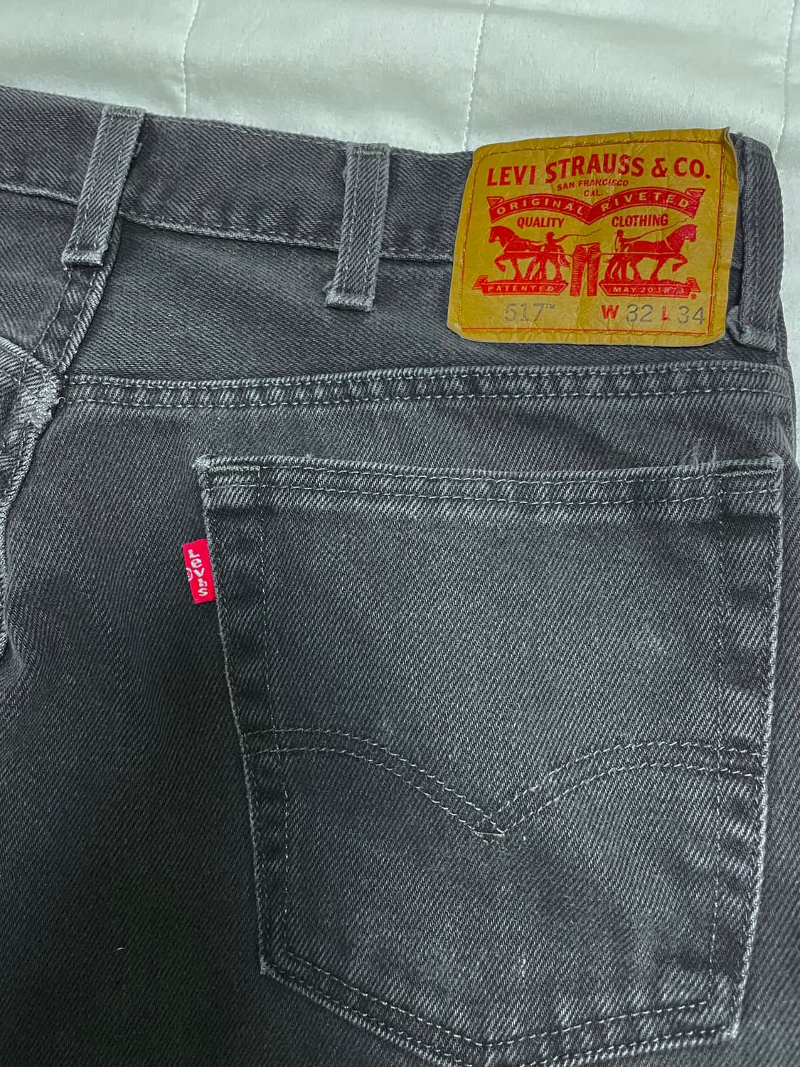 리바이스 517 블랙데님 부츠컷 벨바텀 상품이미지7