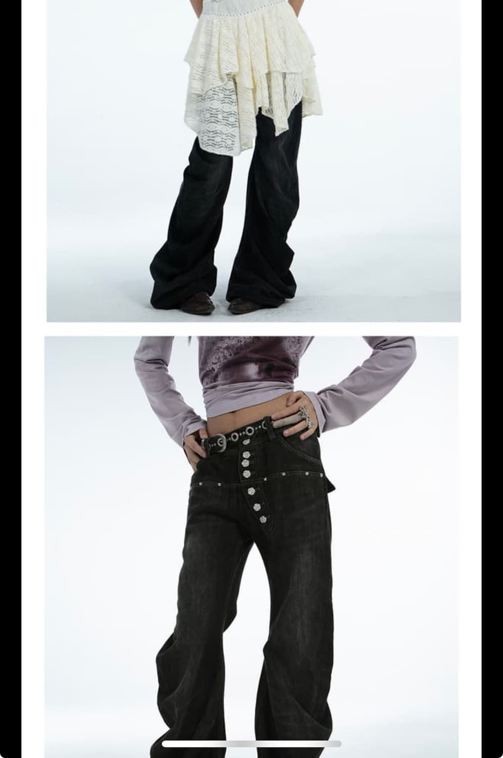 statement button-fly flare jeans 상품이미지7