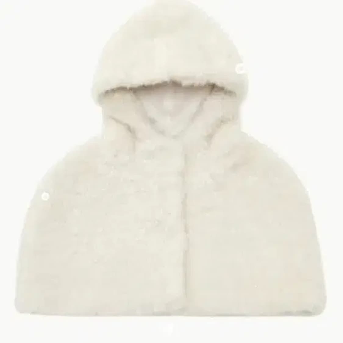 아모멘토 퍼 후드 케이프 차콜 상품이미지3