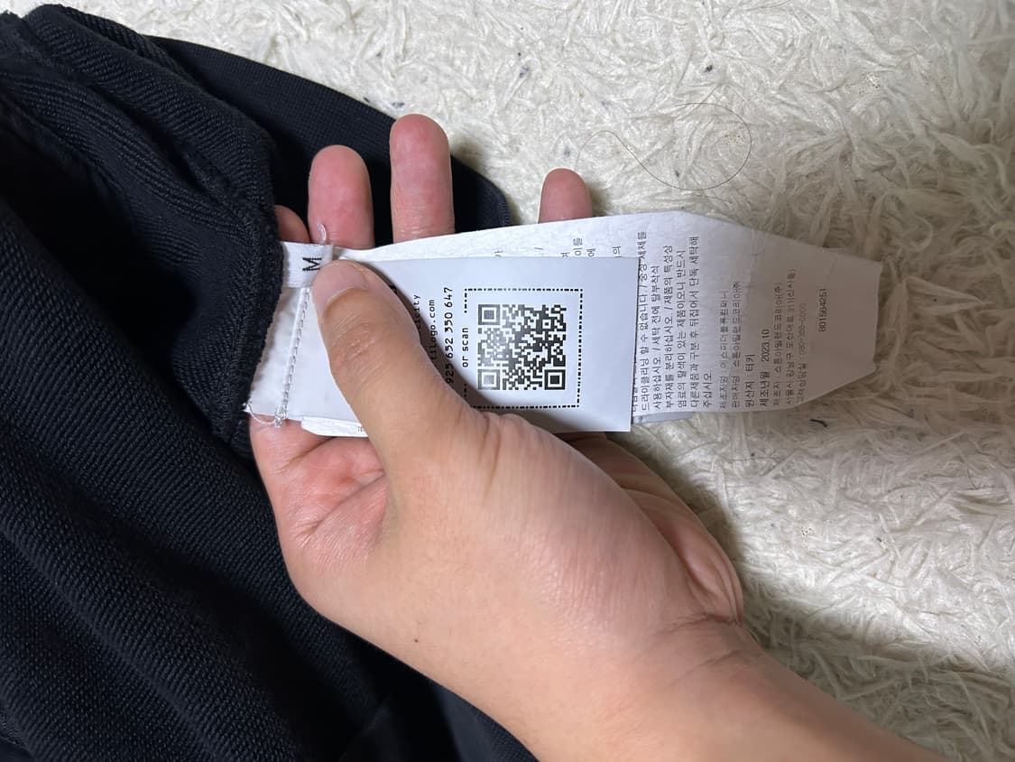 [24SS, M] 백화점판 스톤아일랜드 후드집업 블랙 상품이미지5