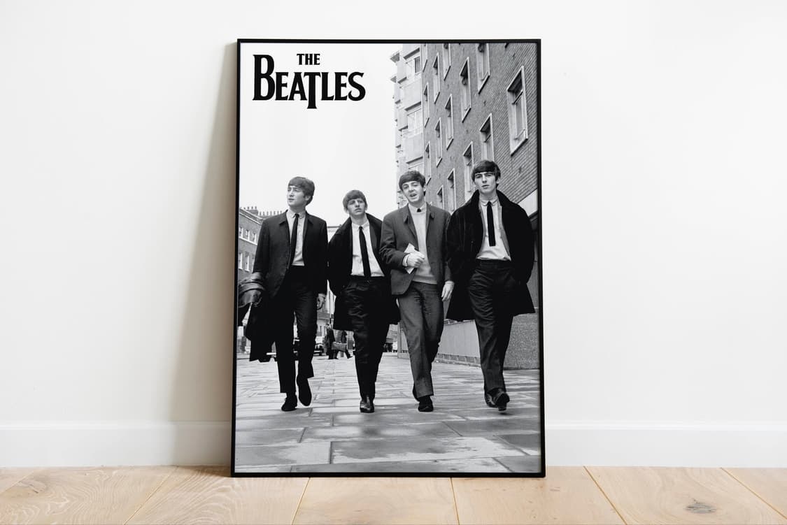 비틀즈 포스터 흑백 액자 50x70cm 대형 사이즈 인테리어 상품이미지2