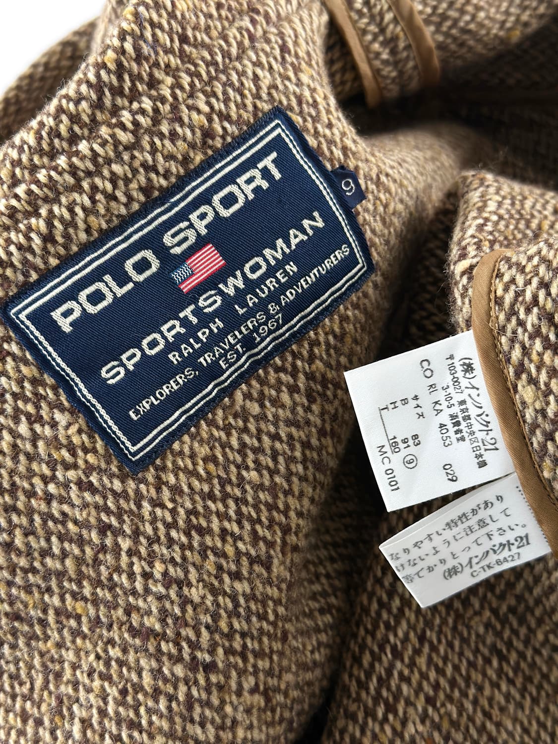 90s 빈티지 폴로 스포츠 울 더플 코트 상품이미지10