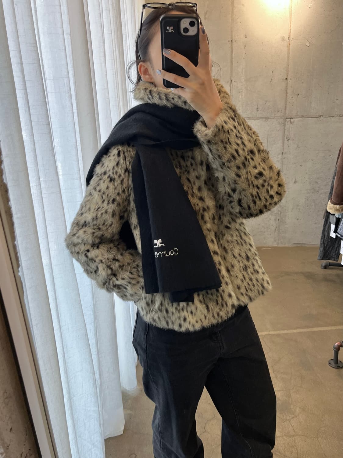 COMME CA ISM 레오파드 퍼자켓 상품이미지5