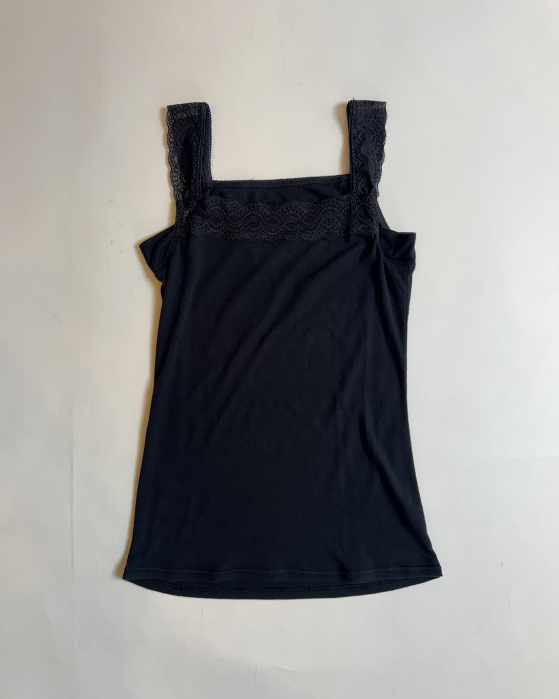 Black Wave Lace Strap Camisole 상품이미지3