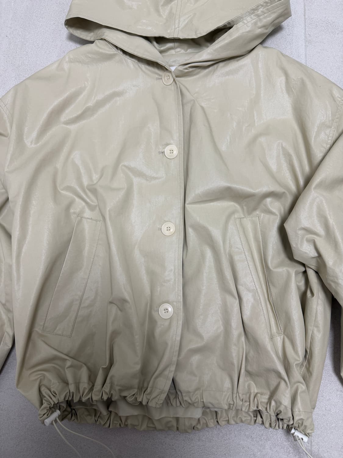 스트링 레인코트 바람막이 점퍼 상품이미지4