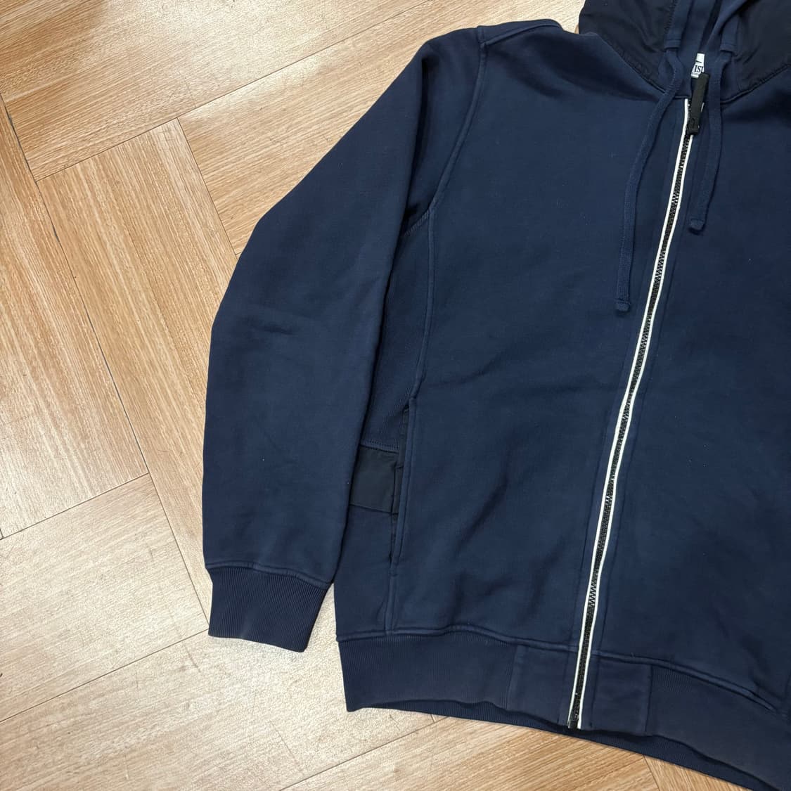 00s 스톤아일랜드 후드 하이라이트 네이비 코튼 집업 상품이미지4