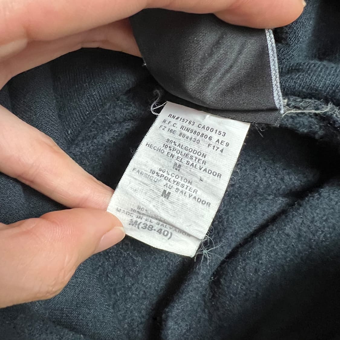 트레셔 빅로고 블랙 기모 후드티 M (실측 L) 상품이미지3