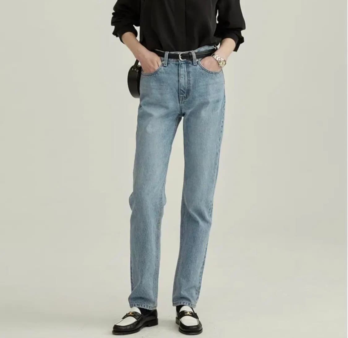 던스트 에센셜 스트레이트진 라이트블루 상품이미지1