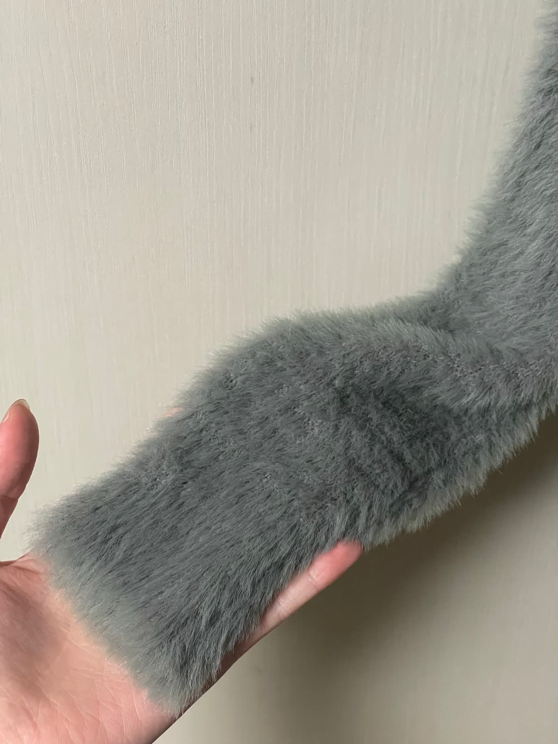 as"on 애즈온 회색 퍼 가디건 상품이미지6