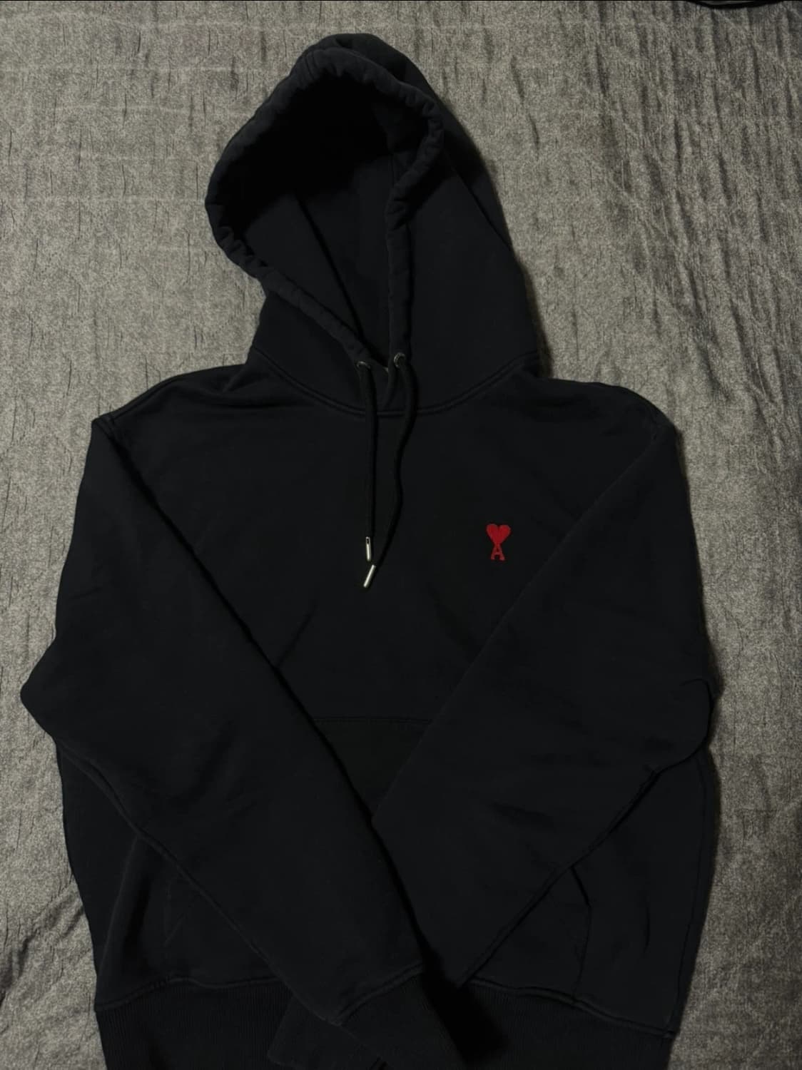 정품 아미 하트 로고 브랙 후드티 상품이미지1