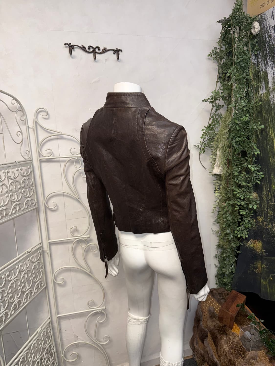 OBZEE brown lamb skin stud two way jk 상품이미지9