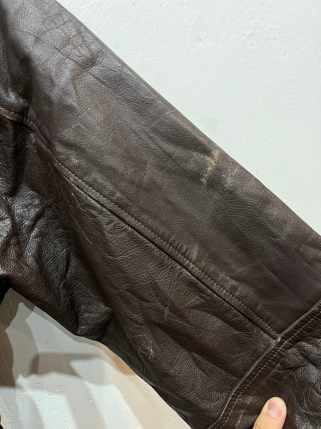 90s Mr.Soro 레더암 바시티 자켓 L 상품이미지6