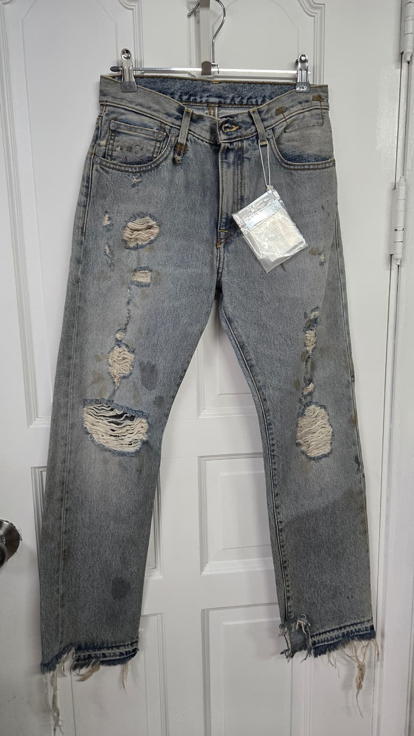 새상품)R13알써틴 bowie 디스트로이트 페인트 데님팬츠 상품이미지9