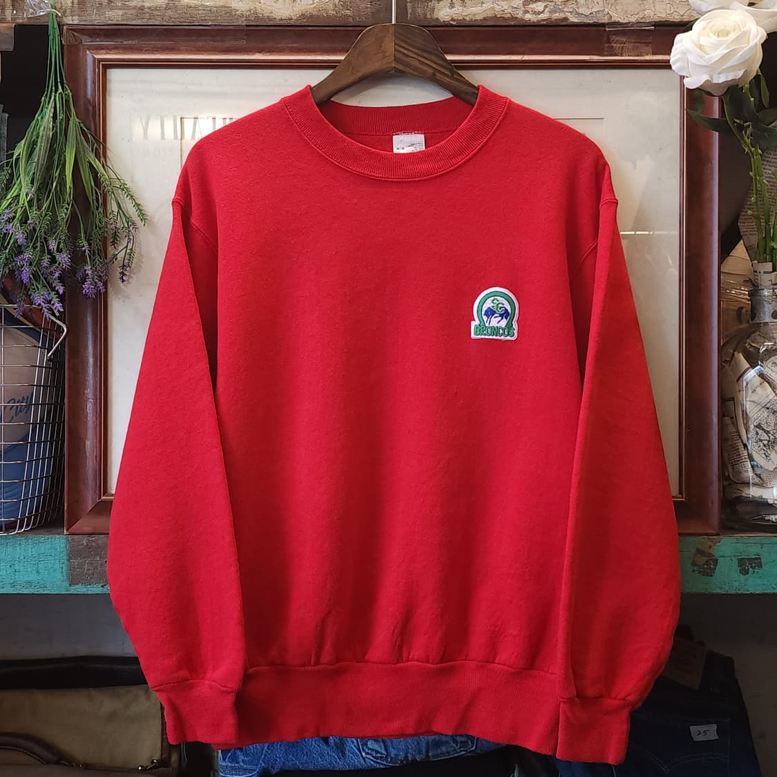 90s 프룻오브더룸 빈티지 스웻셔츠 플레인 스웻셔츠 레드 m 상품이미지1