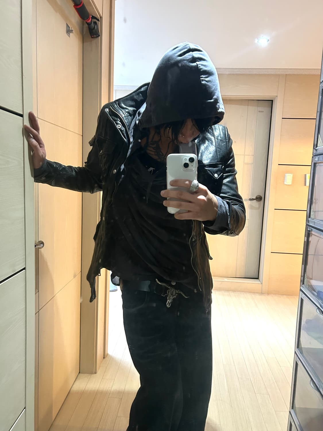 Sheep Skin Leather Coat Jacket 상품이미지8