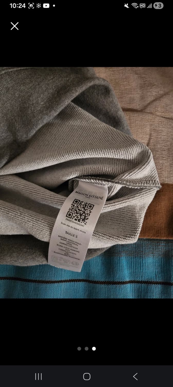 메종키츠네 그레이 폭스 맨투맨 S 새상품 상품이미지3