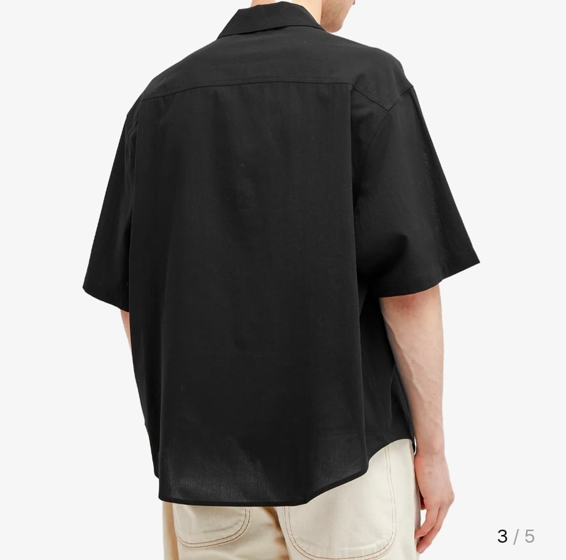 24SS 아미 스몰로고 오버사이즈 반팔 셔츠 S 블랙 상품이미지2