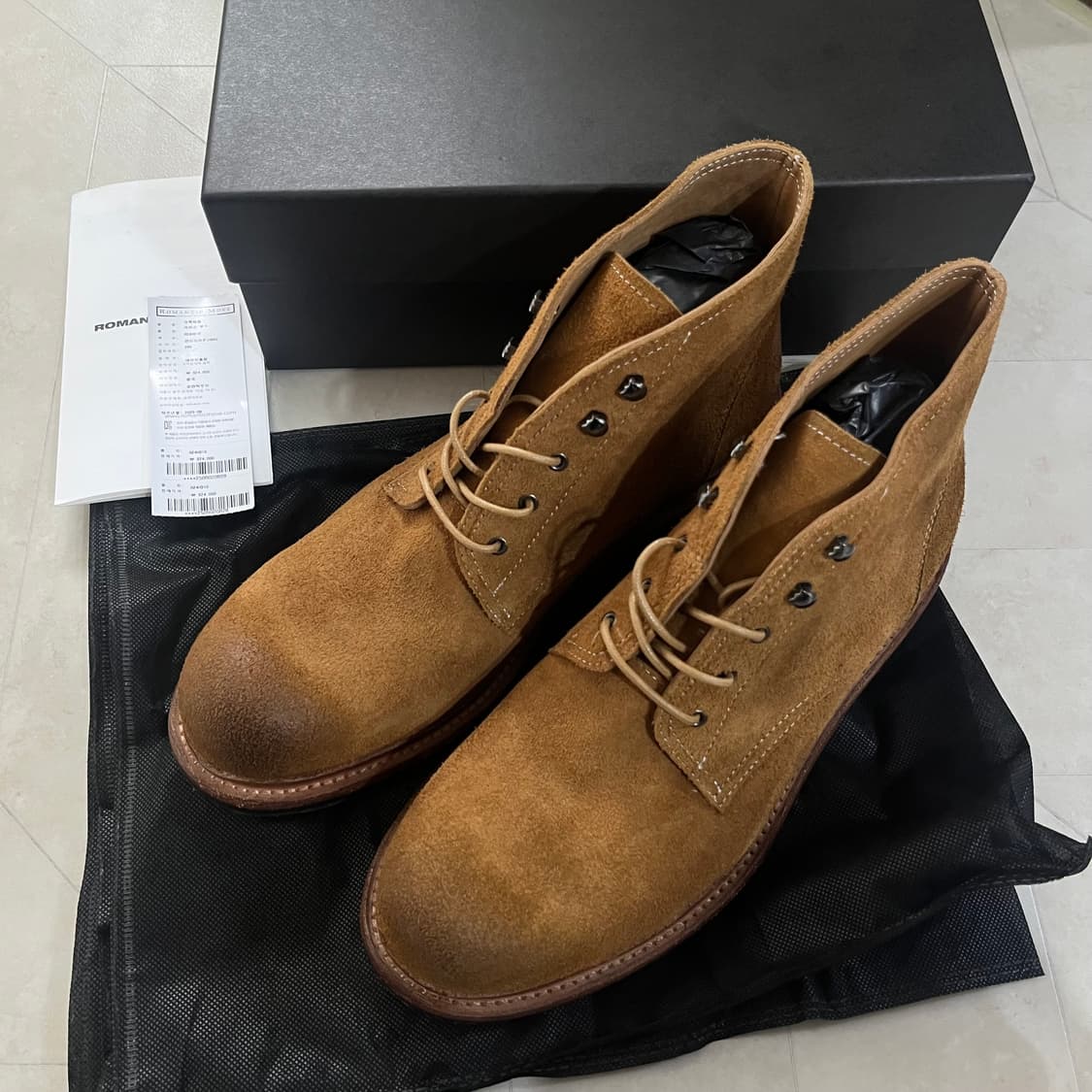 새상품(285) 로맨틱무브 서비스 부츠 홀스레더 샌드브라운 상품이미지2