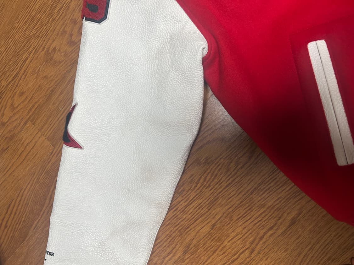 아카이브 볼드 레드 바시티자켓 스타디움 자켓 상품이미지7