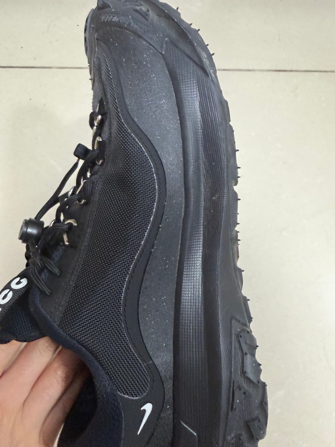 (280) 나이키 꼼데 옴므플러스 ACG 스니커즈 블랙 상품이미지4
