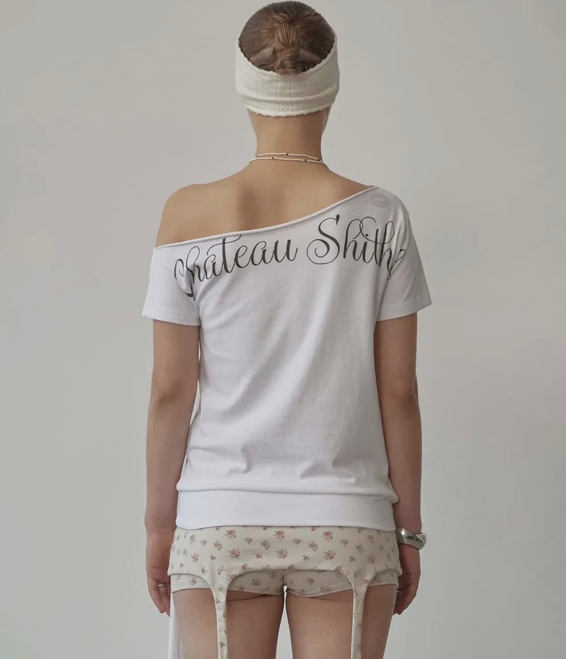 스컬프터-Chateau Shithole Tie Tee White 상품이미지2