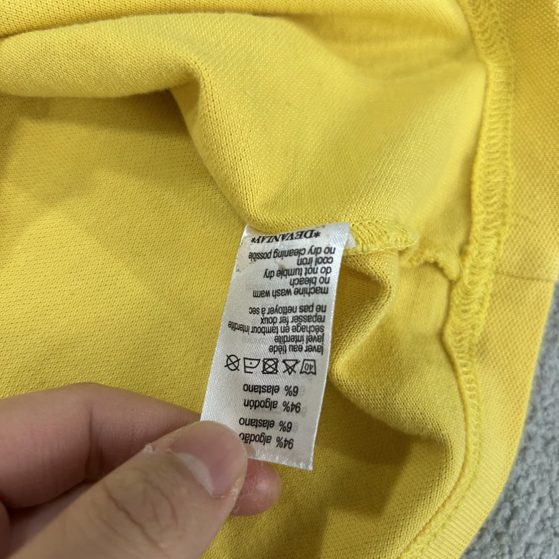 라코스테 옐로우 반팔 폴로티셔츠 m 상품이미지3