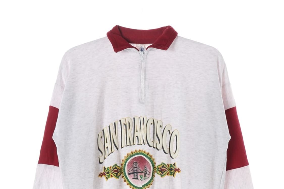 USA 빈티지 샌프란시스코 하프집업 맨투맨 L 상품이미지3