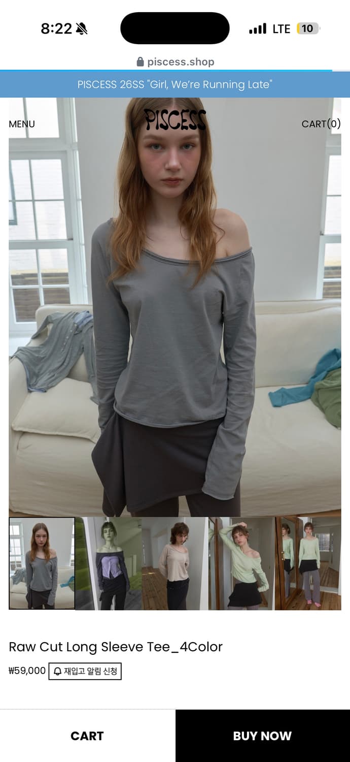 PISCEss 롱슬리브 티셔츠 상품이미지1