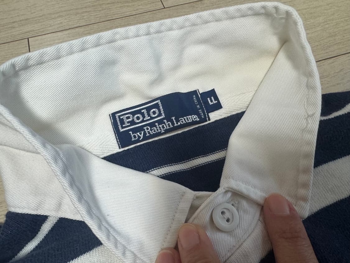 오리지널 일본판 00s 폴로랄프로렌 스트라이프 럭비티(LL) 상품이미지3