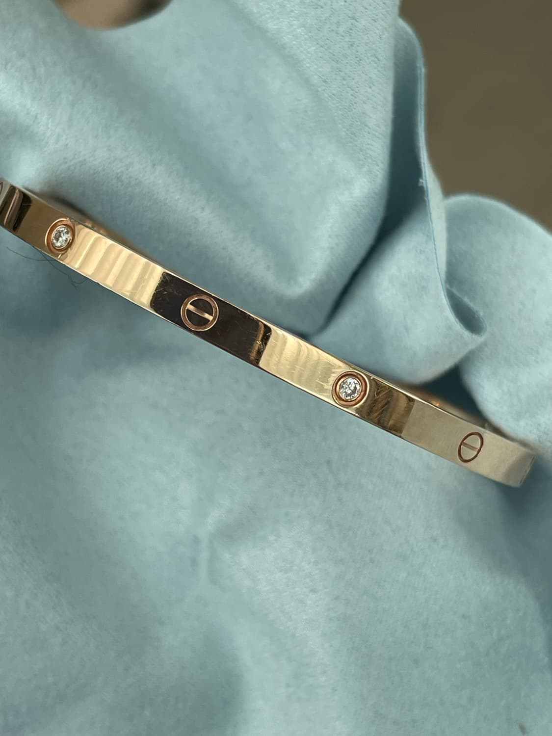 까르띠에 러브 love 팔찌 브레이슬릿스몰핑크골드로즈다이아 6p 16호 상품이미지10