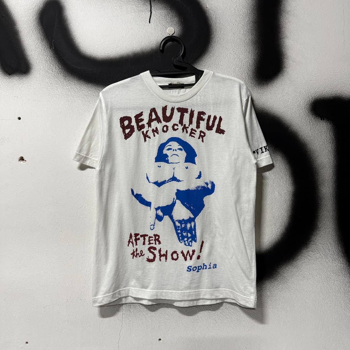 Vikini 비키니 y2k 딱붙핏 락 펑크 반팔 티셔츠 상품이미지1