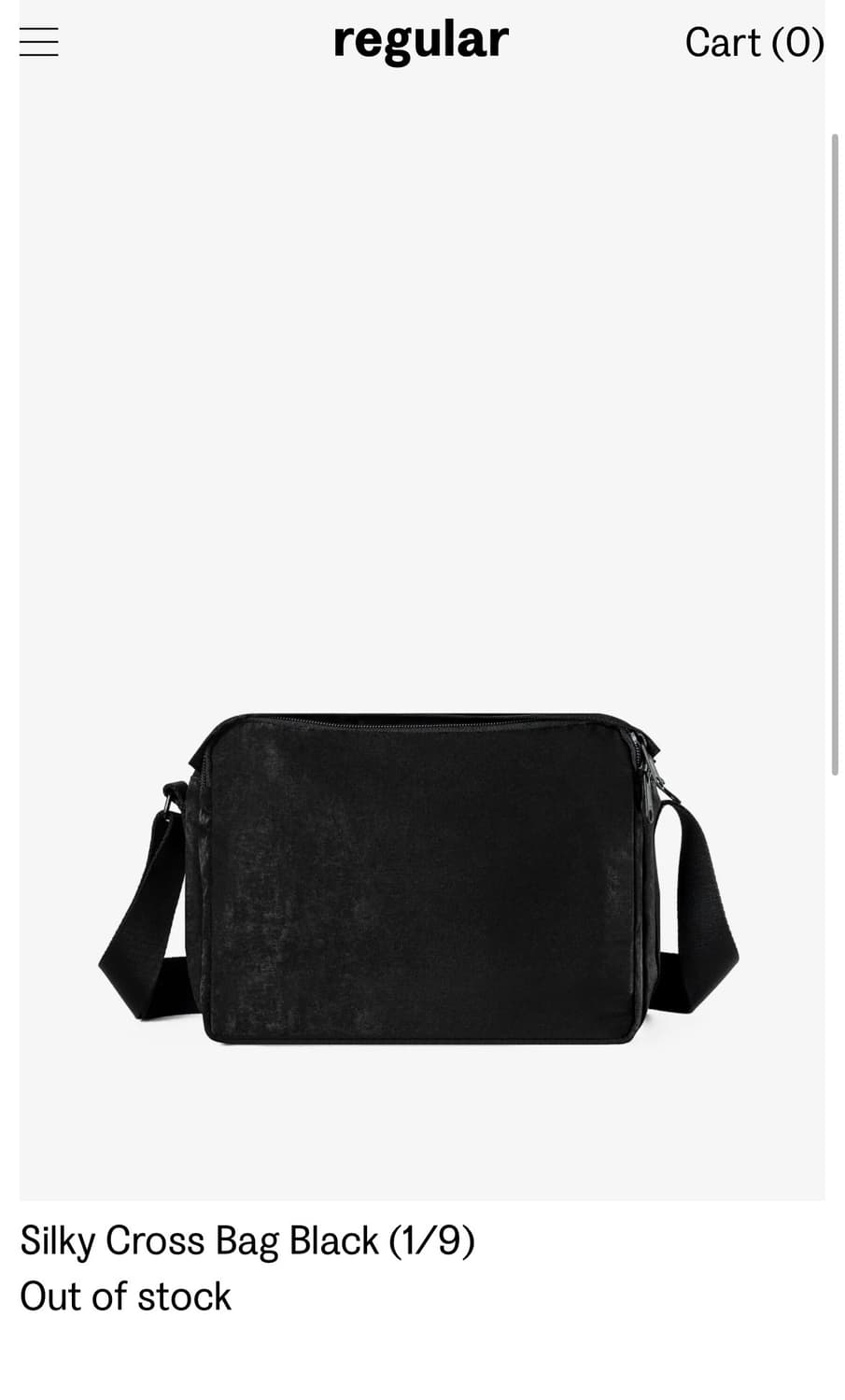 [미품] 레귤러 regular 실키 크로스백 블랙 상품이미지6