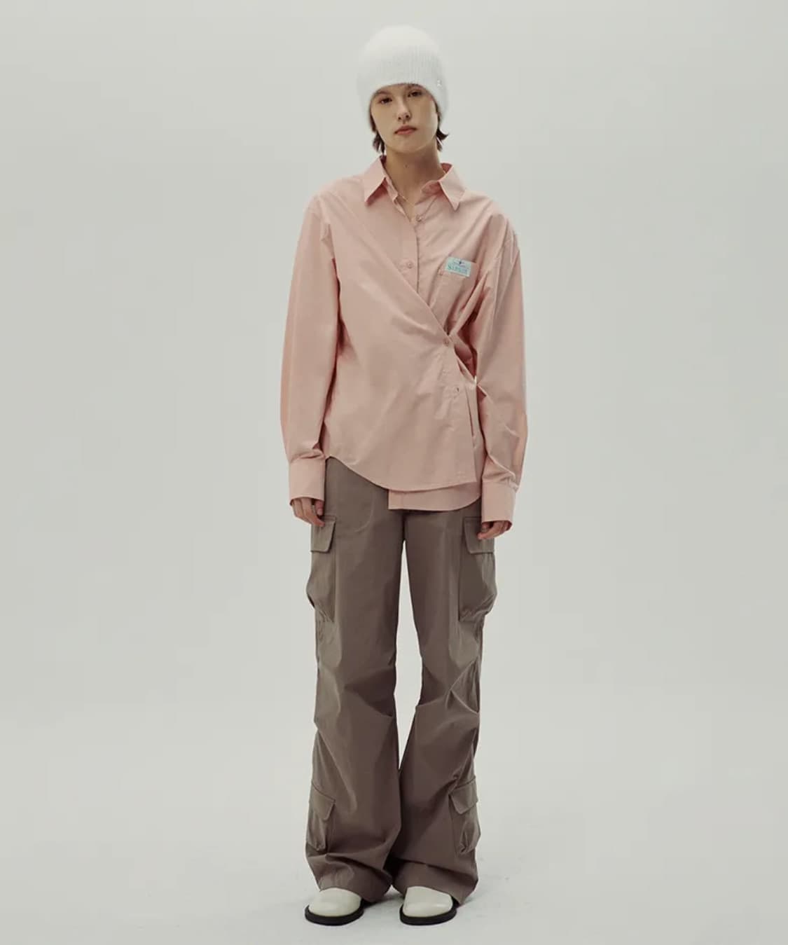 시눈 클래식 코튼 셔츠 살몬 핑크 상품이미지3