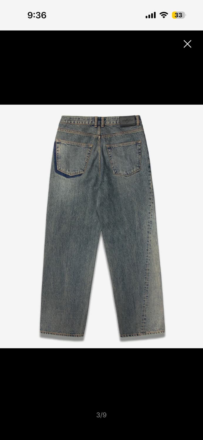 도프제이슨 스트레이트핏 트위스트 워시드 데님 팬츠 상품이미지3