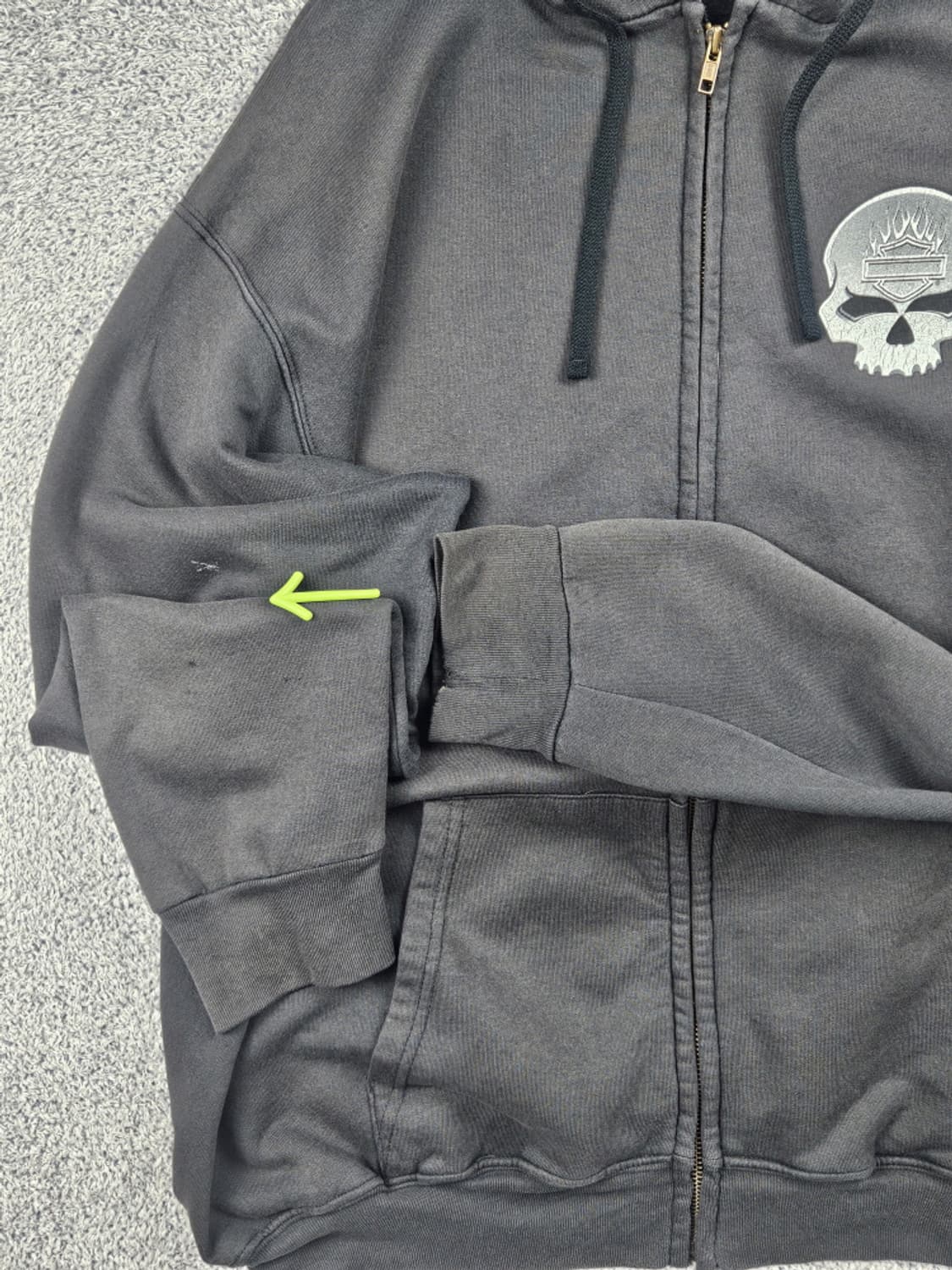 할리데이비슨 스컬로고 스웻 후드 집업 ( 상세설명참조 ) / 10477 상품이미지6