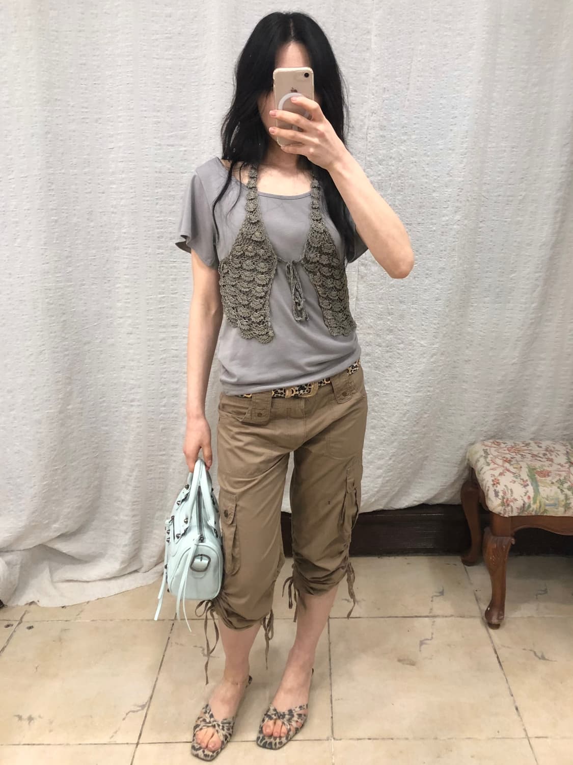 Crochet halter top 상품이미지2