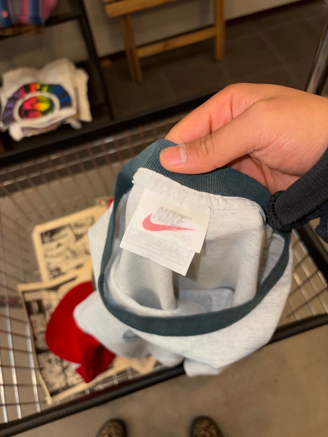 90’s Nike big swoosh logo faded T-shirt 상품이미지8