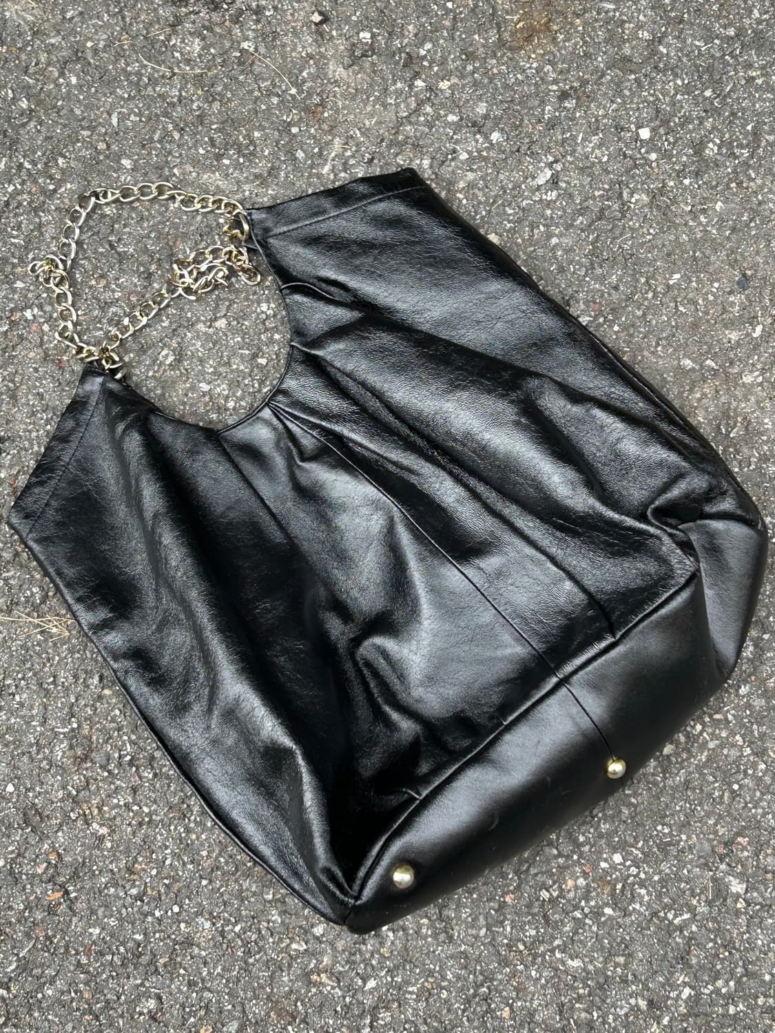 핀턱 체인 레더백 상품이미지3