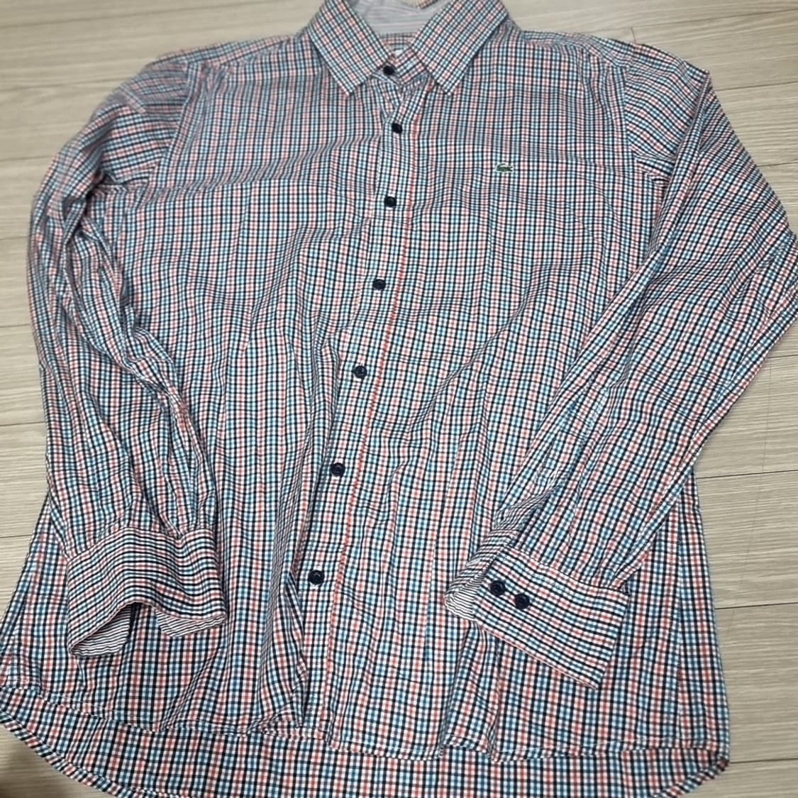 라코스테 체크 긴팔 셔츠(100) 상품이미지1