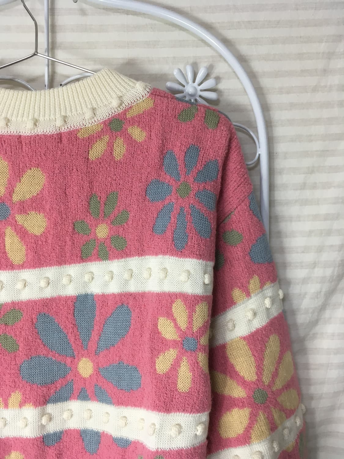 빈티지 딸기우유 폼폼이 니트 y2k 스트릿 갸루 펑키 일본빈티지716 상품이미지3