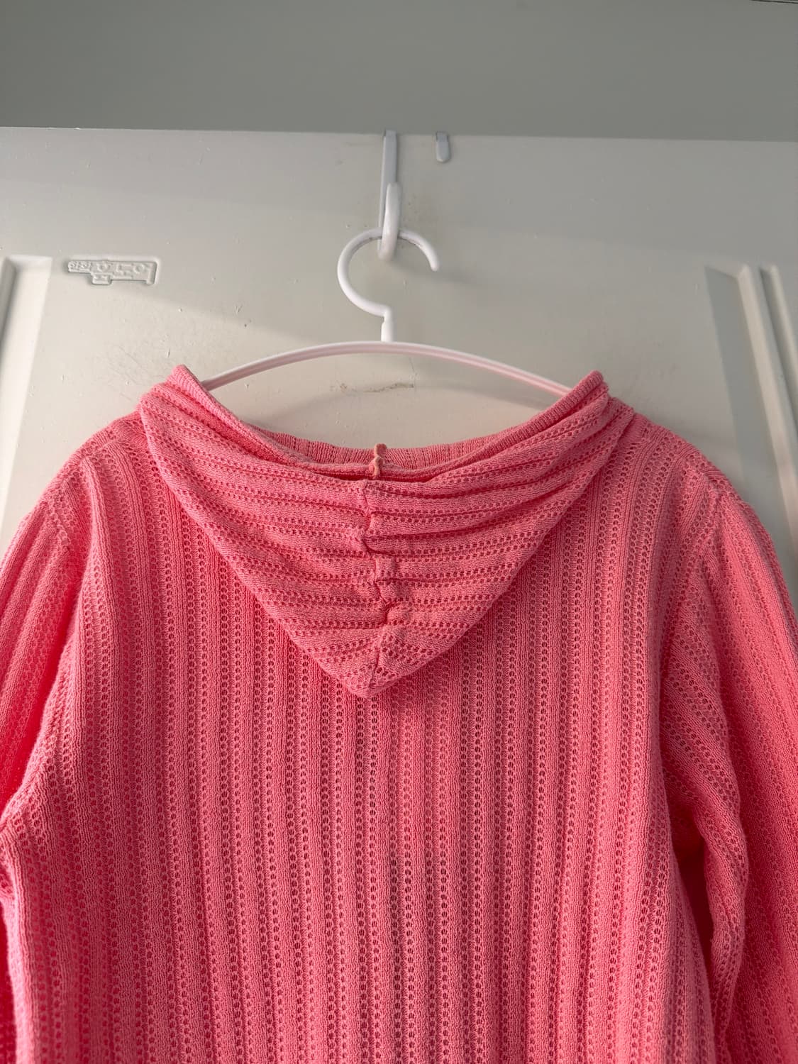 일본빈티지 핑크 크로셰 후드집업 상품이미지7