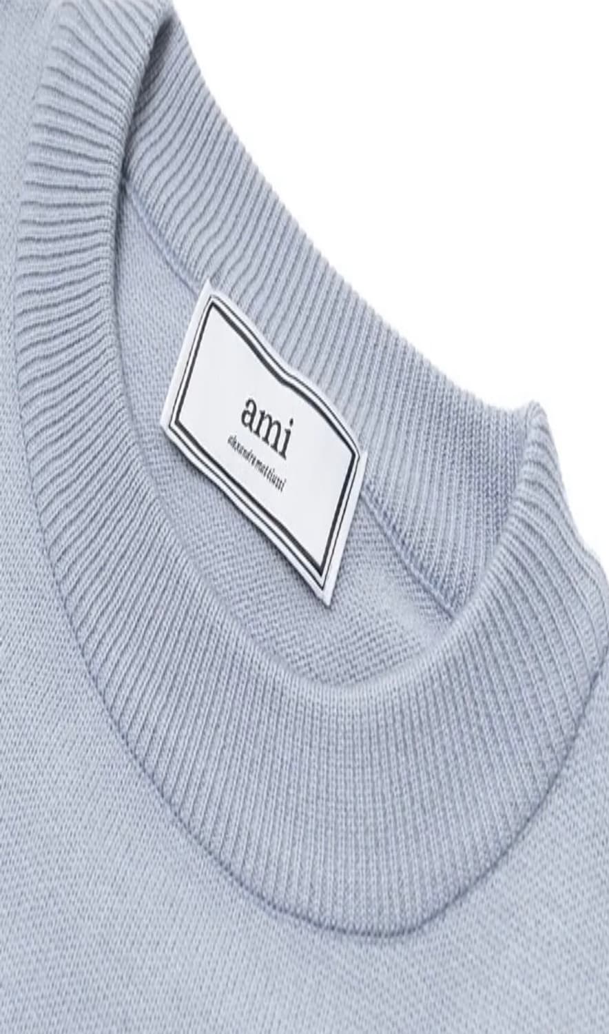 아미 인타르시아 크루넥 블루 니트 L,XL 상품이미지3