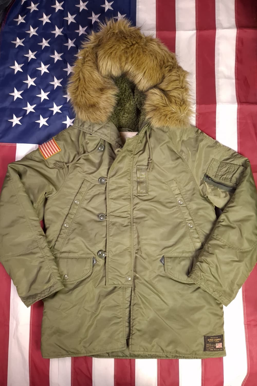 오리지날 데님앤서플라이 폴로 성조기 N-3B 파카 상품이미지1