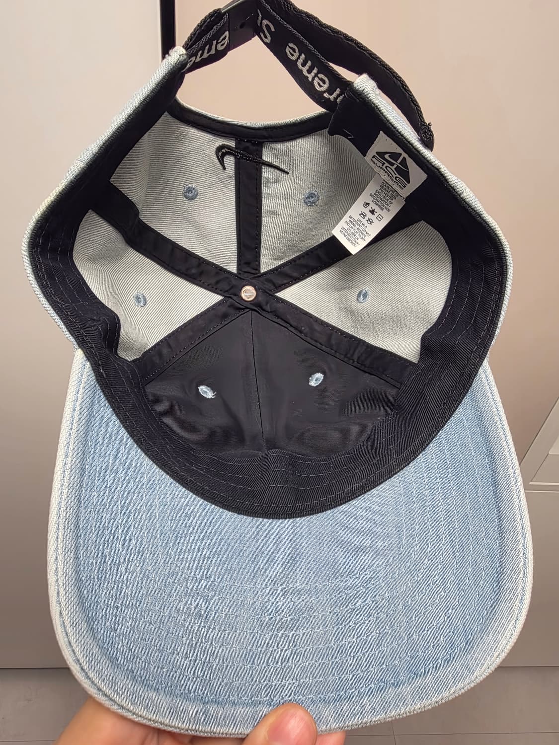 슈프림 x 나이키 ACG 데님 6-패널 캡 워시드 블루 - 22FW 상품이미지8