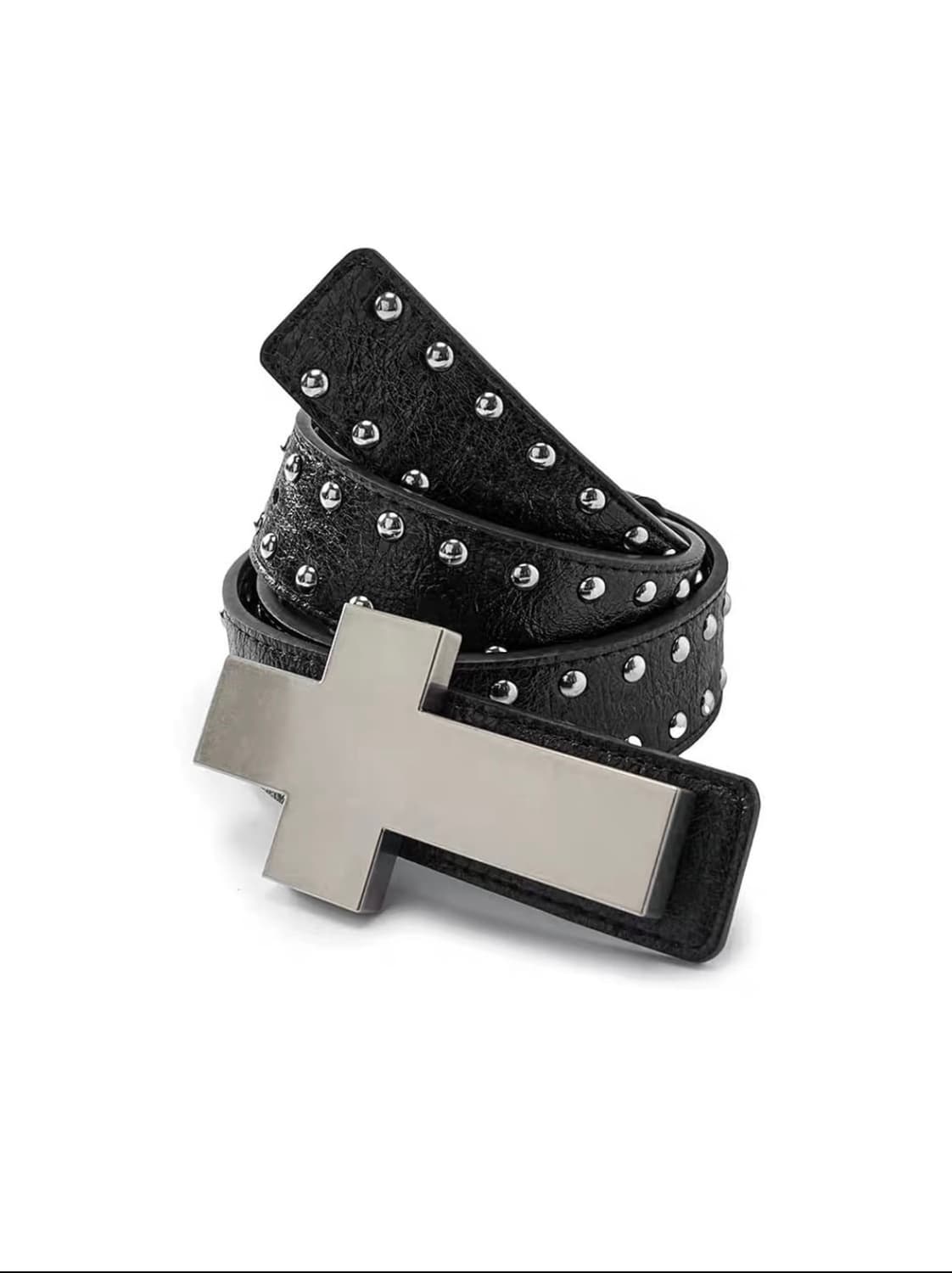 [새상품] 십자가 크로스 버클 볼트 스터드 벨트  상품이미지1